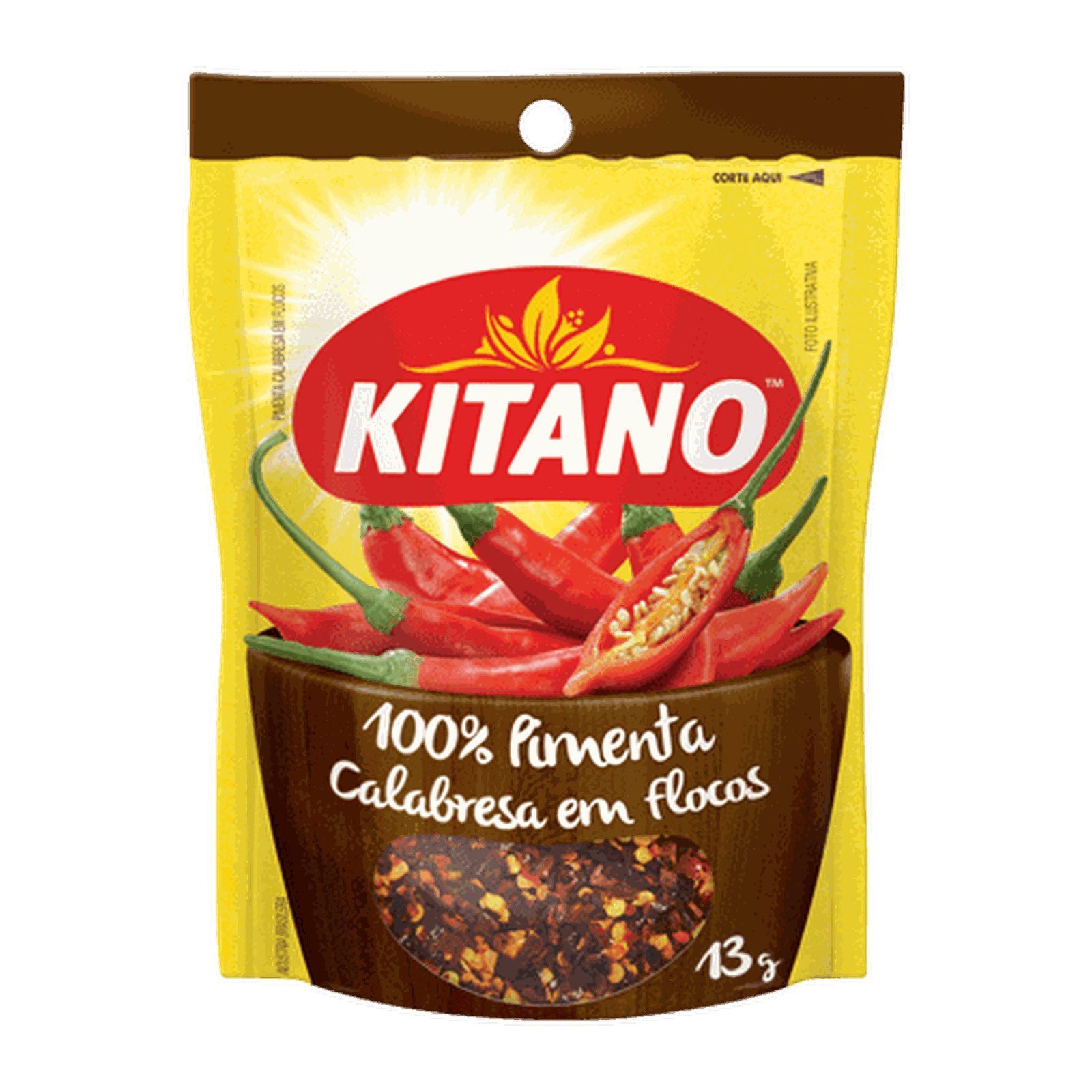 Pimenta calabresa em flocos kitano 13gr