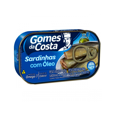 Sardinha gomes da costa oleo 125g