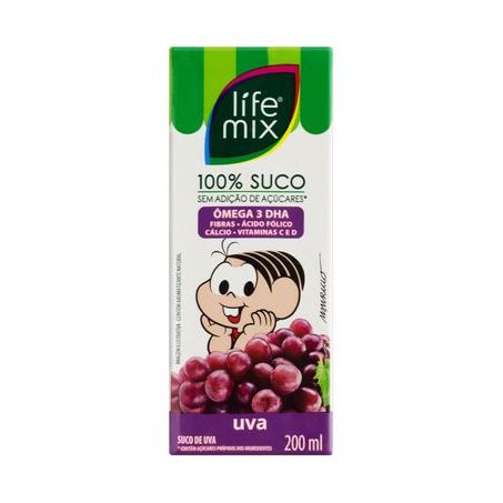 Suco Pronto Life Mix Kids Uva Embalagem 200ML