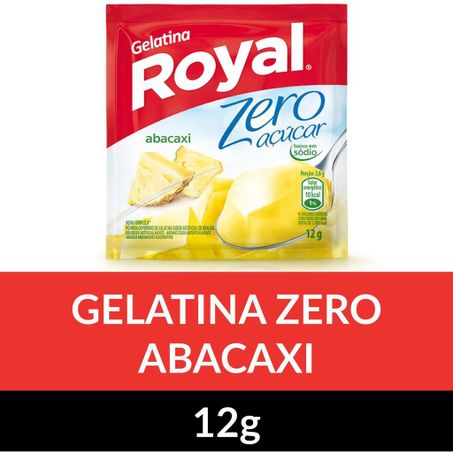 GELATINA EM PÓ ROYAL ZERO AÇÚCAR ABACAXI 12G