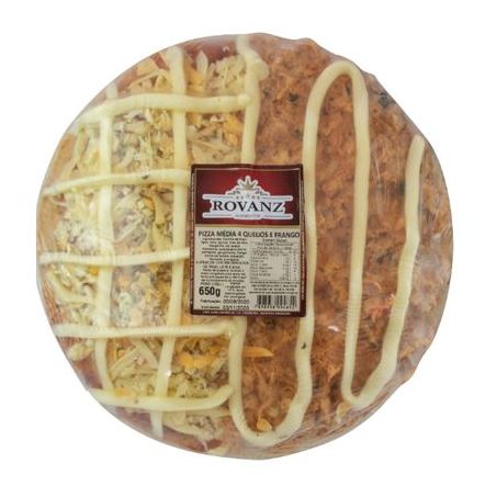 Pizza 4 queijos com frango rovanz 650g