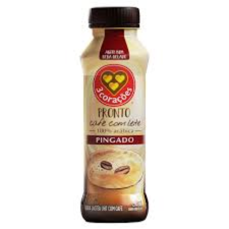 Bebida lactea 3 coracoes cafe com leite pingado 260ml