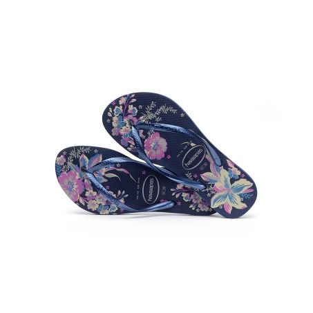 HAVAIANAS SLIM ORGANIC MARINHO/MARINHO METALICO 39/40