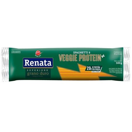 Macarrão renata spaghetti 8 veggie protein+ 500g