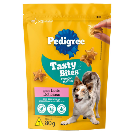 Petisco Pedigree 80g - Tasty - Leite