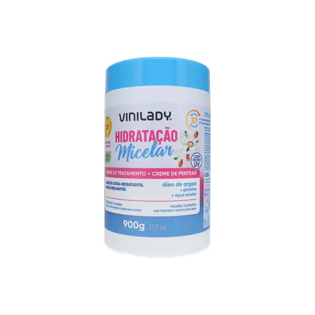 Creme de Tratamento + Creme de Pentear Vinilady Hidratação Micelar Pote 900gr 360-2