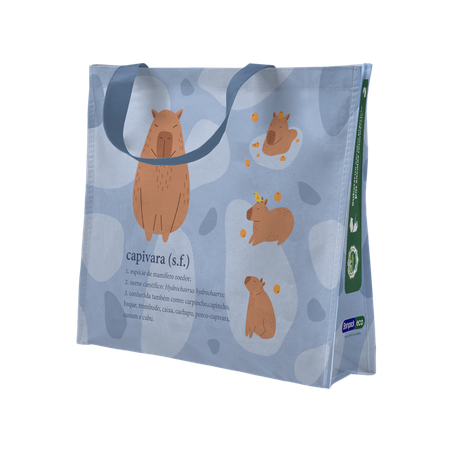 SACOLA REUTILIZAVEL BOMPACK ECO CAPIVARA UND
