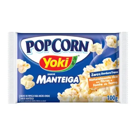 Pipoca microondas yoki manteiga 100g