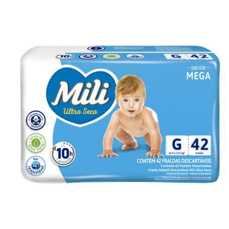 Fralda mili ultra seca mega g c/42
