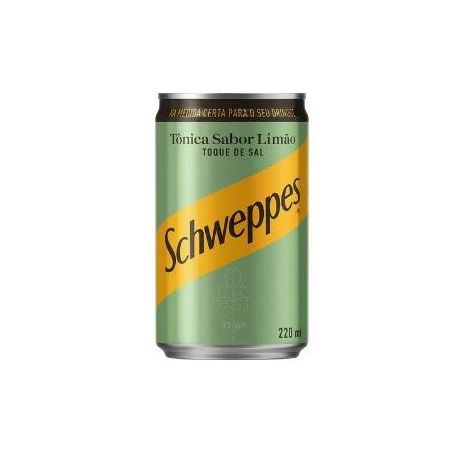 Agua tonica schweppes 220ml limao com sal