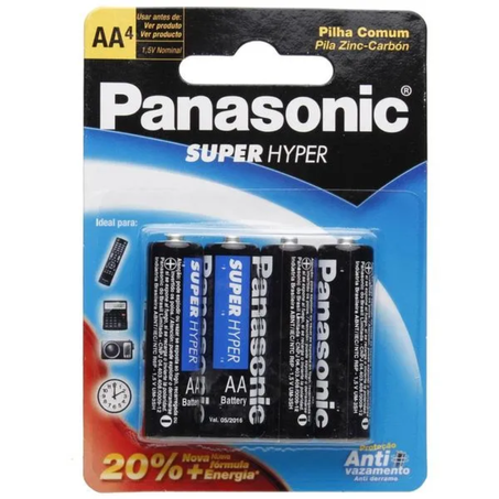 Pilha panasonic hyper pequena aa4 4un