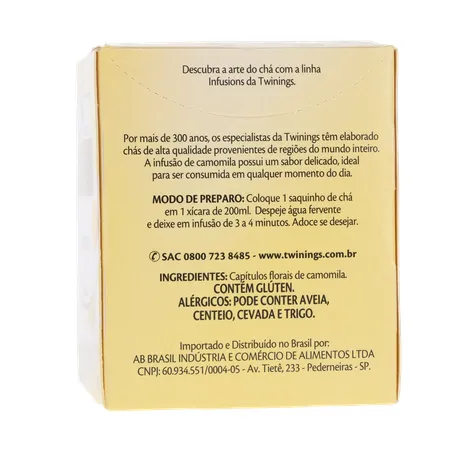 Chá Twinings Camomila 10g 360-8