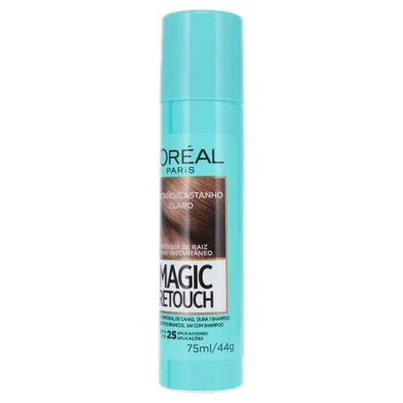 TINTA DE CABELO SPRAY L'ORÉAL PARIS MAGIC RETOUCH CASTANHO CLARO 360-3