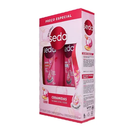 Kit Shampoo + Condicionador Seda Ceramidas Caixa com 2un - 650ml 360-4
