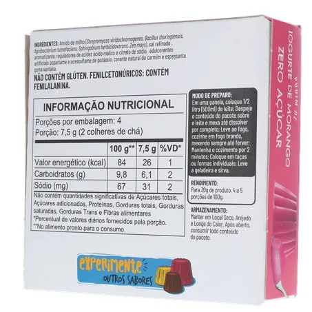 PUDIM ZERO MORANGO 30G - APTI 360-21
