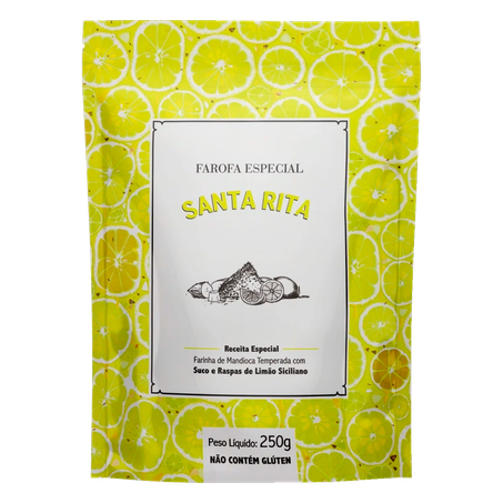 Farofa Santa Rita Temperada com Suco e Raspas de Limão Siciliano 250g