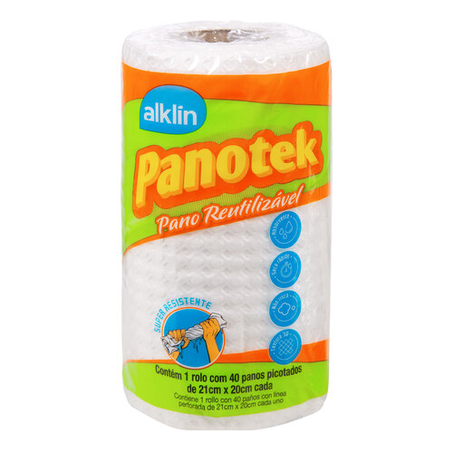 Pano Reutilizável Panotek Alklin 21x20Cm com 40