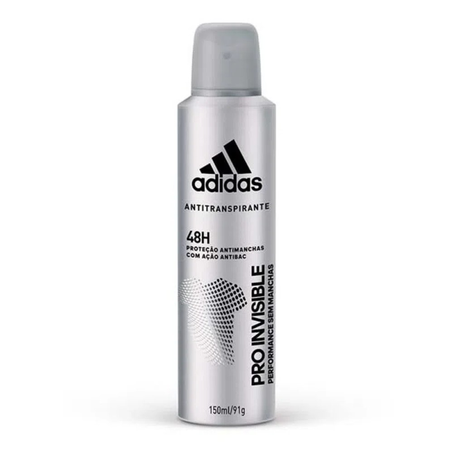 Desodorante Aerossol Adidas Invisible Masculino 150Ml
