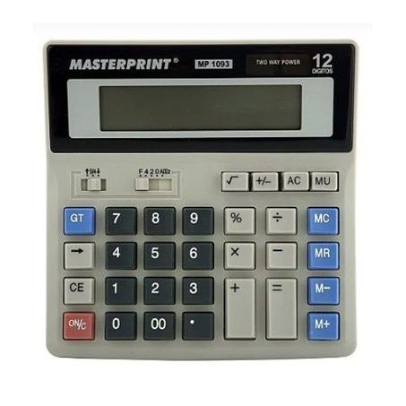 CALCULADORA DE MESA 12 DÍGITOS MP-1093 MASTERPRINT