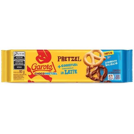 Biscoito garoto chocopretzel ao leite 80g