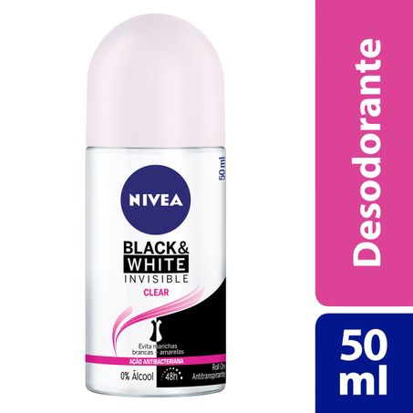 DESODORANTE ROLL-ON NIVEA INVISIBLE FOR BLACK & WHITE CLEAR