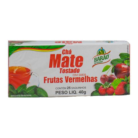 CHA MATE TOSTADO COM FRUTAS VERMELHAS 40G BARÃO