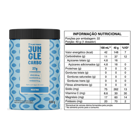 CARBO EM PÓ ENDURANCE NEUTRO  880G - JUNGLE