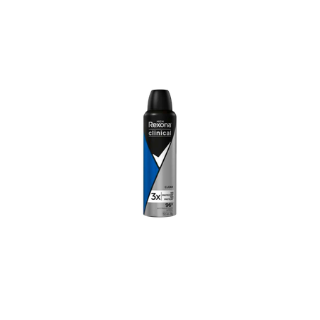 Antitranspirante Aerossol Rexona Clinical Clean Frasco Spray 150ml - Caixa com 1un - 91gr