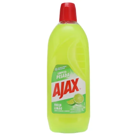 Limpador de Uso Geral Ajax Fresh Limão Limpeza Pesada Frasco 1lt