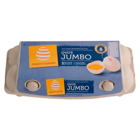 Ovos Mantiqueira Branco Jumbo 10un 
 