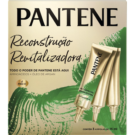 Creme de Tratamento Pantene 15ml - Restauração - Com 3 Ampolas