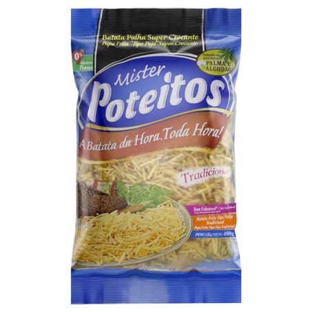 BATATA PALHA TRADICIONAL MISTER POTEITOS 400G
