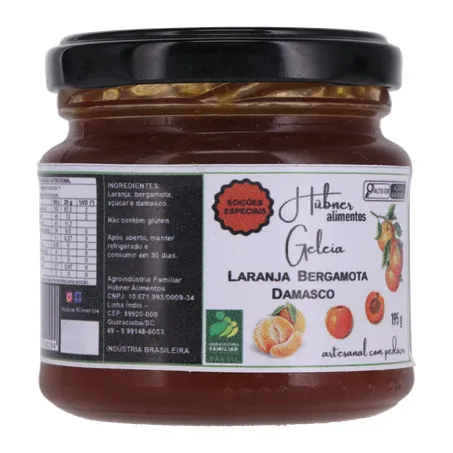 Geleia hubner laranja bergamota e damasco 195g 360-33