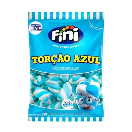 Goma Fini 250g Marshmallow Torçao Azul