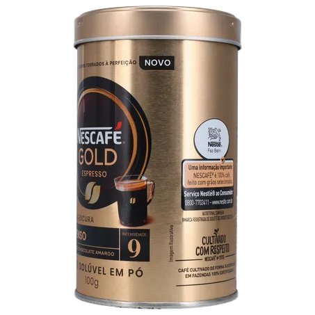 Café Nescafé Gold Espresso Intensidade 9 Lata 100G 360-5
