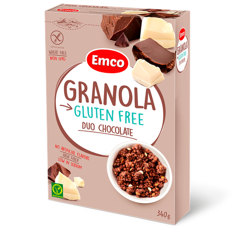 Granola Emco Duo Chocolate Sem Glúten 340g




