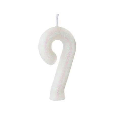 Vela cintilante glitter regina nº9 branca