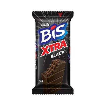 Wafer Recheio E Cobertura Chocolate Lacta Bis Black Xtra Pacote 45G