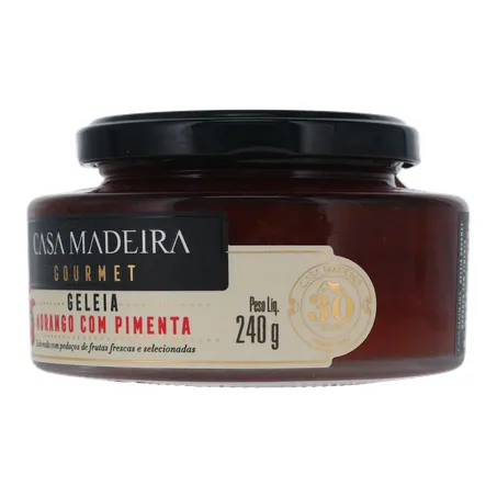 Geleia de Morango com Pimenta Casa Madeira Gourmet Pote de Vidro 240gr 360-4