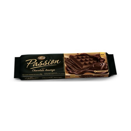 Wafer arcor passion 80g chocolate amargo