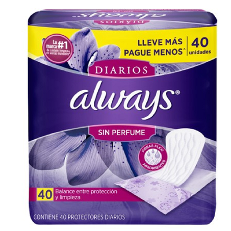 PROTETOR DIÁRIO ALWAYS S/PERFUME 40 UND