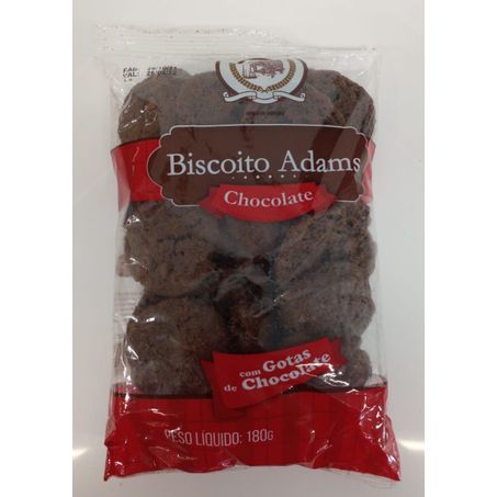 Biscoito adams chocolate com gotas chocolate 180g
