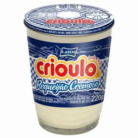 Requeijão Crioulo Cremoso Copo 220g 
 