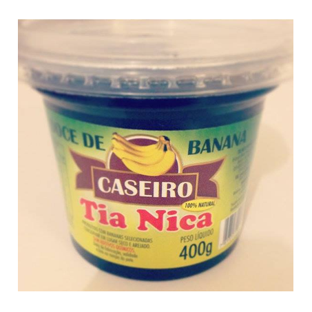 Doce caseiro tia nica 400gr banana