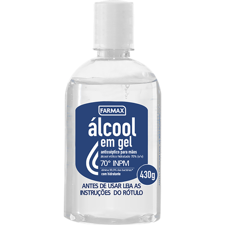 Alcool gel farmax 70%neutro 430g