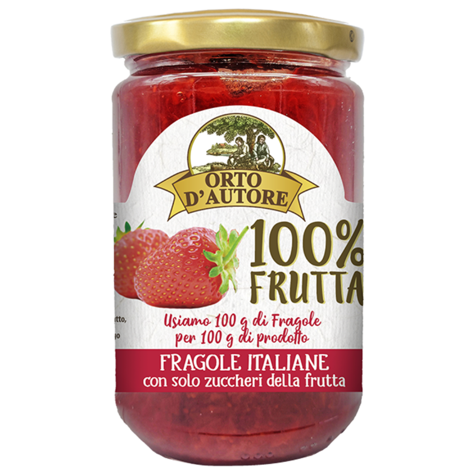 Geleia Italiana Orto D'autore 100% Fruta Morango 340g