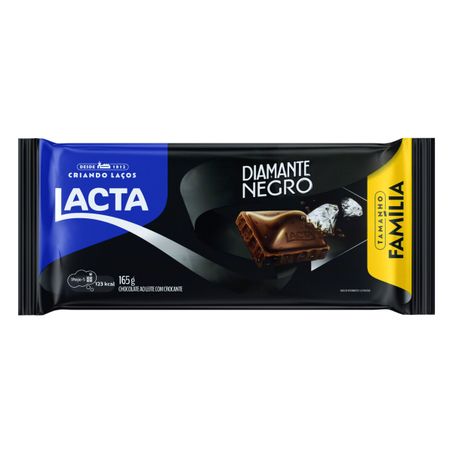 CHOCOLATE AO LEITE LACTA DIAMANTE NEGRO TAMANHO FAMÍLIA