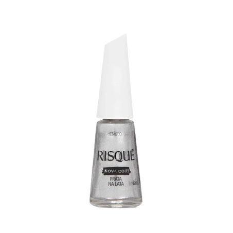 Esmalte Risque Prata Na Lata 8ml
