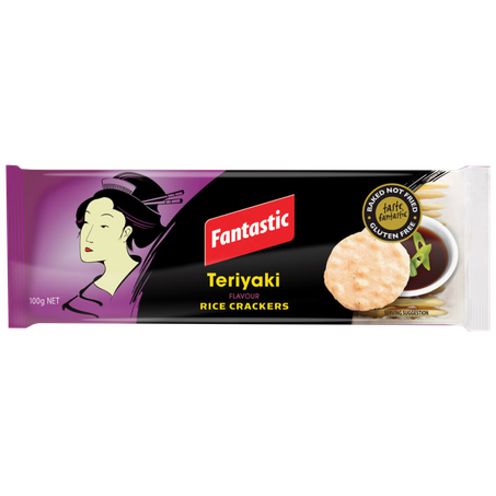 Biscoito de arroz tailandês fantastic teriyaki 100g