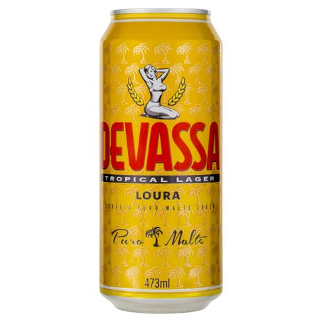 CERVEJA LAGER PURO MALTE TROPICAL DEVASSA 473ML